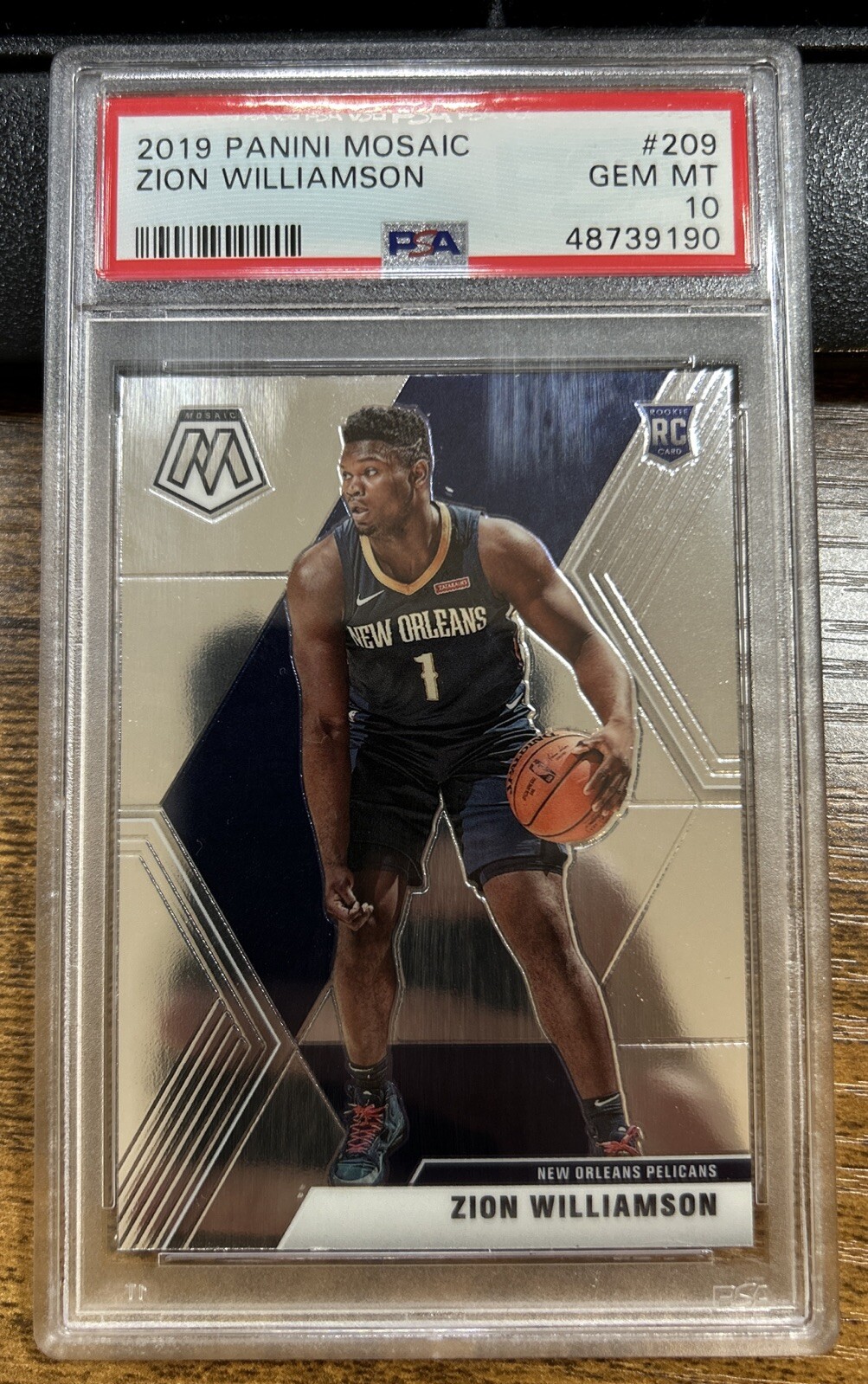 Zion Williamson 2019 Panini Mosaic Rookie #209 NBA Pelicans PSA 10