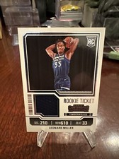 2023-24 Panini Contenders Leonard Miller Rookie Ticket Patch RC TIMBERWOLVES