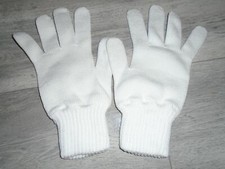 WHITE GLOVES MERCERISED COTTON KNITTED  SIZE 4 GENUINE BRITISH MILITARY  NEW