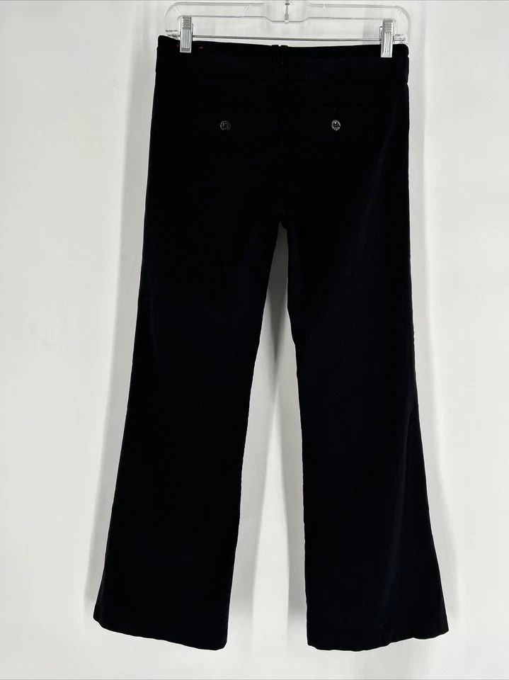 XOXO Y2K Flare Pants Womens Sz 5S Bellbottoms Black Stretchy Flat Front Low Rise - Image 3 of 4