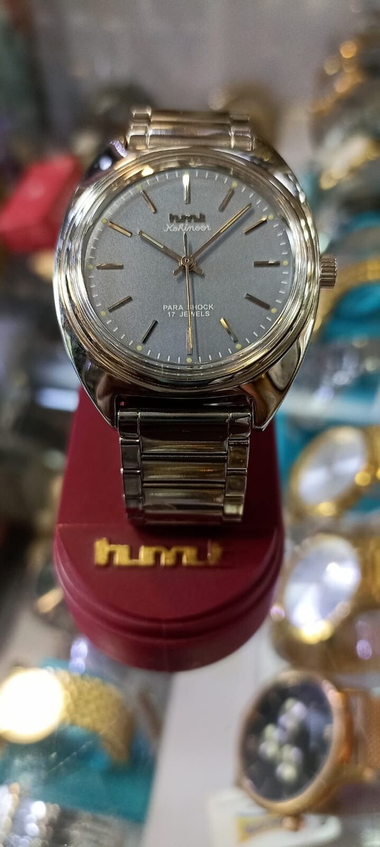 Hmt Blue Sunburst Matt Kohinoor Nos New Old Stock Original Hand Winding  Watch