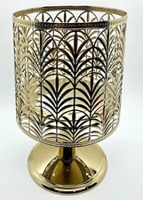 DISCONTINUED! Bath & Body Works 3-Wick Candle Holder Pedestal Gold Color NEW!