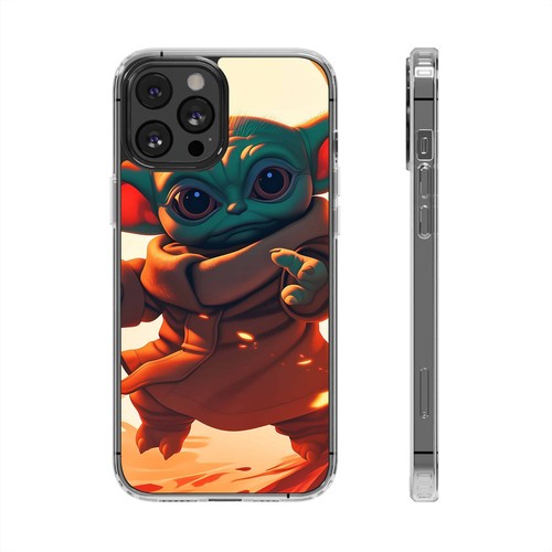 Cute Baby Yoda Clear Phone Case, Mandalorian Gift, Star Wars Case, Geeky Phone - Picture 71 of 124