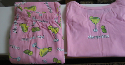 SIZE SMALL ADORABLE PINK PJ'S WITH MARGARITAS DESIGN - NEW IN PKG