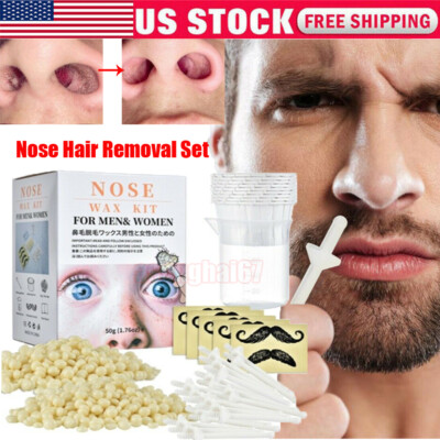 Nose ear Hair Removal Wax Bead Kit Nasal Effective Painless for Hair removal wax