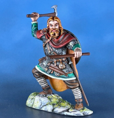 Tabletop Miniature. Resin Figure Viking 60mm figurine of a warrior of the north