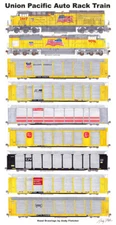 Union Pacific Auto Rack Train 9 magnets by Andy Fletcher
