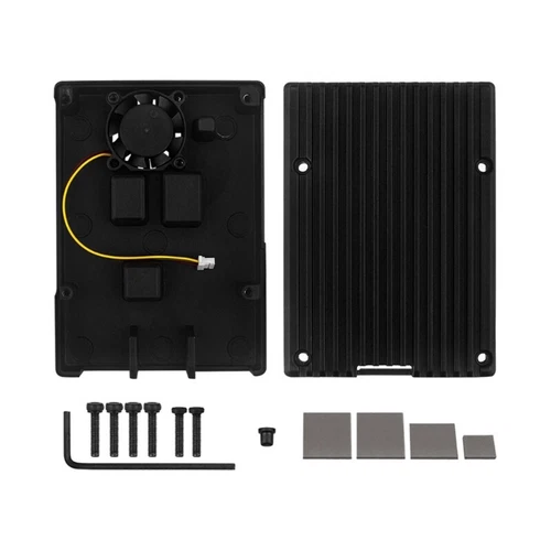 Effective Cooling Solution Aluminum Case with Cooling Fan for Pi 5