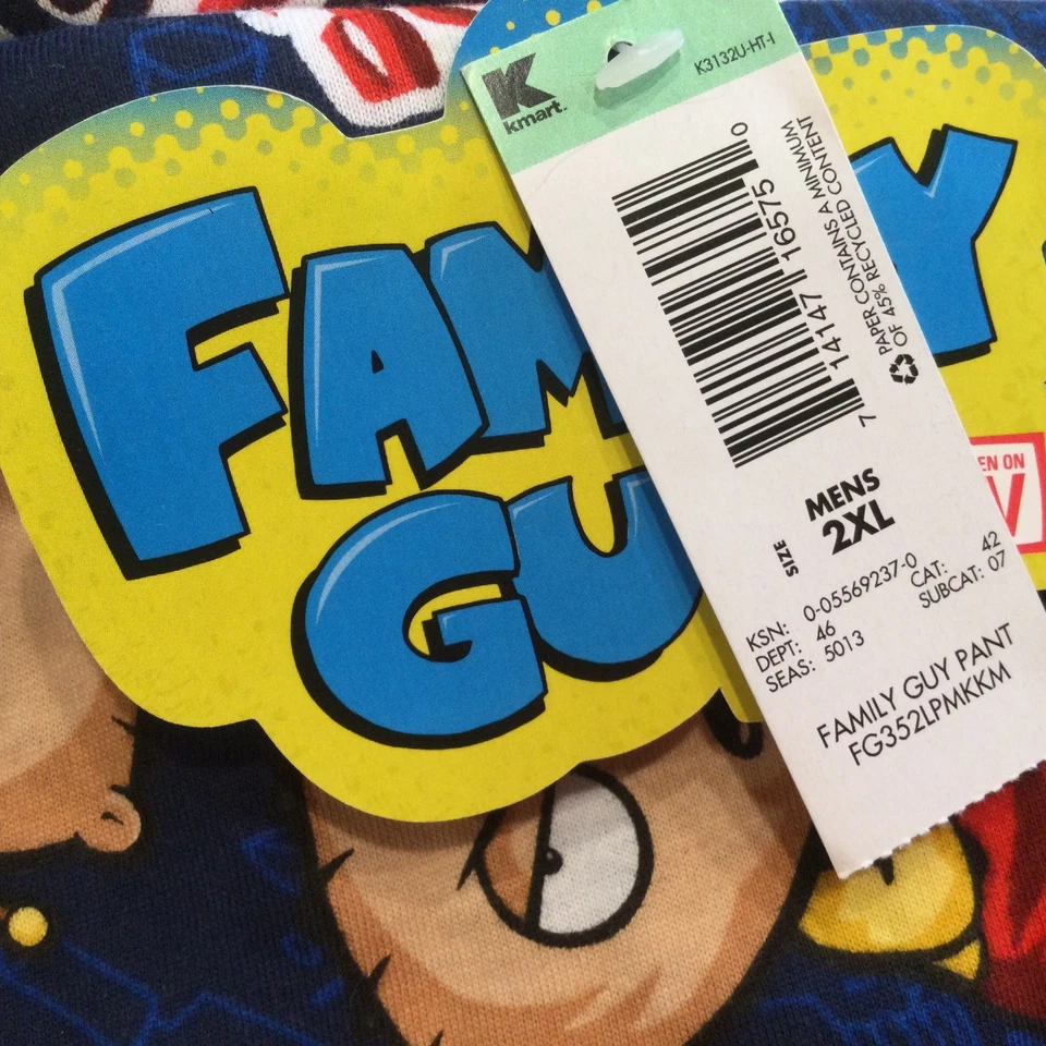 Pantalones de salón de pijama Family Guy para hombre 2XL Stewie Griffin Time To Be Bad cordón Foto 2 de 4