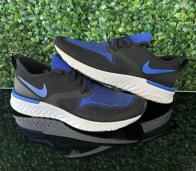 Nike Odyssey React Flyknit Mens Sz Black Racer Blue AH1015
