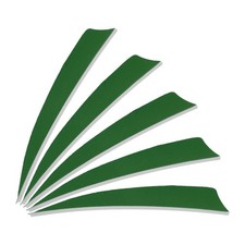 25Pcs 4 Inch Arrows Vanes Right Wing Arrow Feather Turkey Fletching, Dark Green