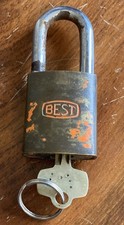 BEST Brass Pad Lock w KEY Vintage USA Made Functional Collectible