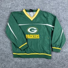 Reebok Pullover Boys Size M Green Packers NFL Sweatshirt Long Sleeve Team Logo