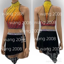 Ice Figure Skating Dress Rhythmic Gymnastics Twirling Competition black dyeing