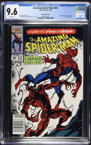 Amazing Spider-Man #361 CGC 9.6 WHITE 🕷️ Newsstand | 1st Carnage 🔥