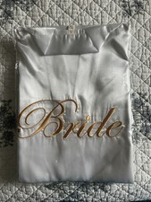 Bride robe White Satin Women  s Large