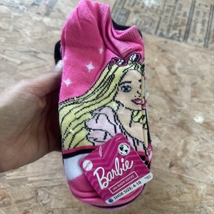 Mattel BARBIE 6 Pairs No-Show Socks Girl's Large - Shoe Size 4-10