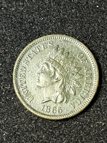 1865 indian head cent Xf Details
