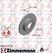 2x ZIMMERMANN Coat Z Bremsscheiben Hinten für VW Lupo (6X1, 6E1) 232mm