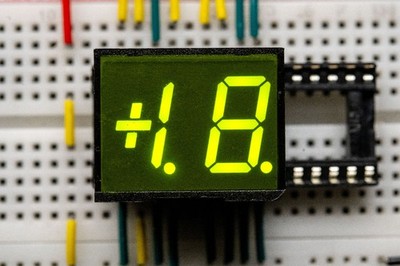 RFT VQE21E LED 1,5-digit 7segmentanzeige gem. Kathode grün 13mm 1,5digit NOS
