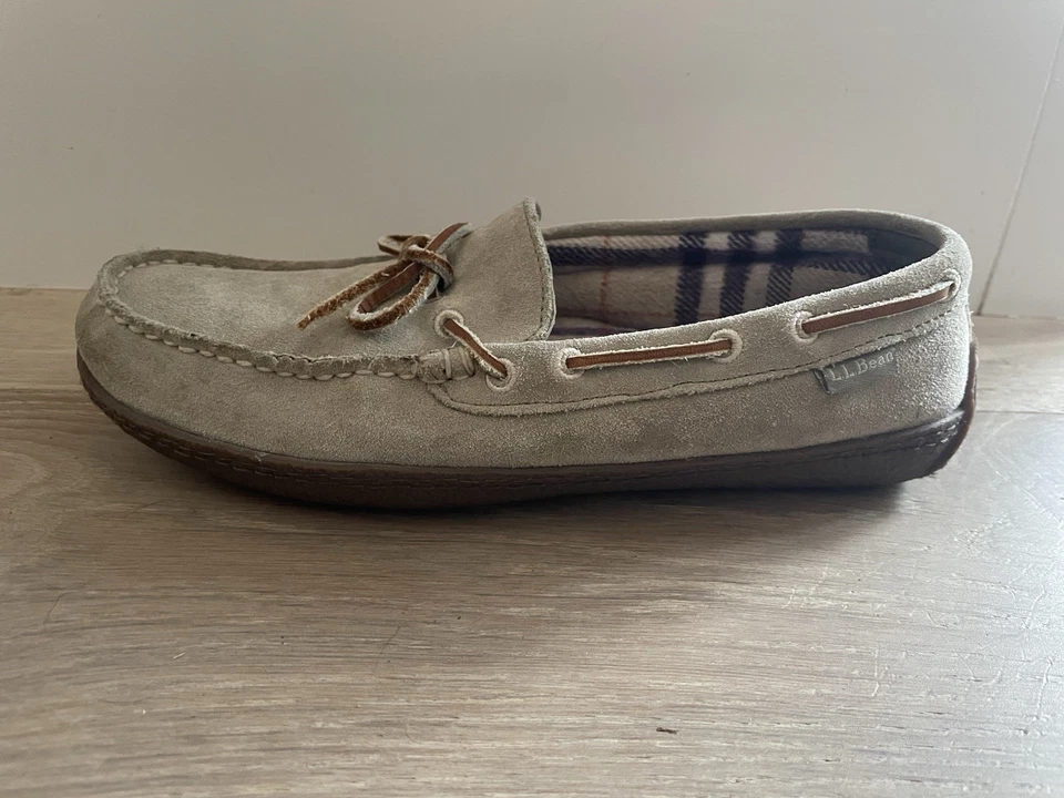 Zapatillas mocasín de gamuza forradas de franela LL Bean - talla 9 Foto 4 de 4