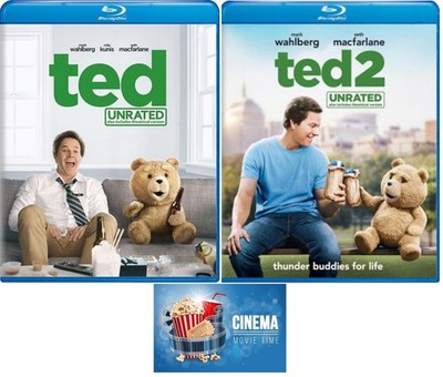 Mark Wahlberg Double Feature Ted Ted (Unrated Theatrical) Blu Ray  Set