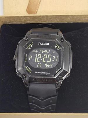 Rare [WORKS] 1993 Pulsar SEIKO Mens Watch Pilot World Time