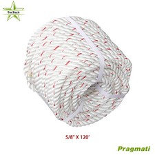 Double Braid Polyester Rope Breaking Strength 1790lbs Strong Pulling 5/8in 120ft