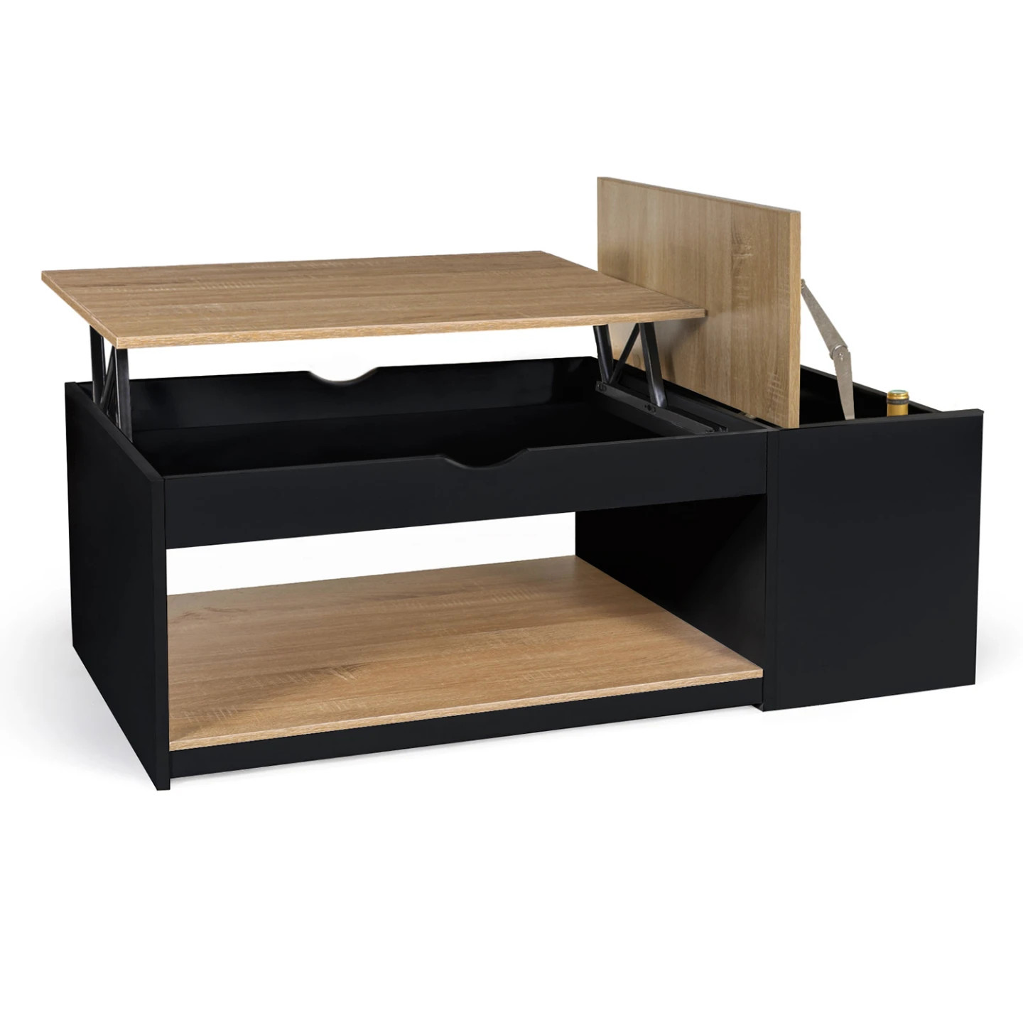 Table basse rectangulaire ELEA plateau relevable pour dîner et télétravailler - 4