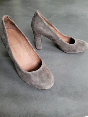 Lazzarini Wildleder Pumps Mit Blockabsatz Dunkelgrau Anthrazit 39 Wie Neu