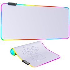 RGB Mousepad Led Mouse Pad, Large Mouse Pad,Led and Big Mouse mat White