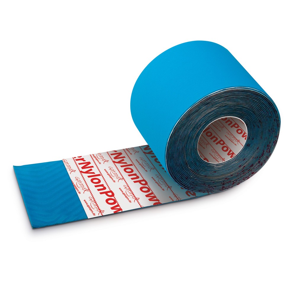 NYLON Power Physiotape von Gatapex für Kinesiology und Power-Taping 5 m Hellblau