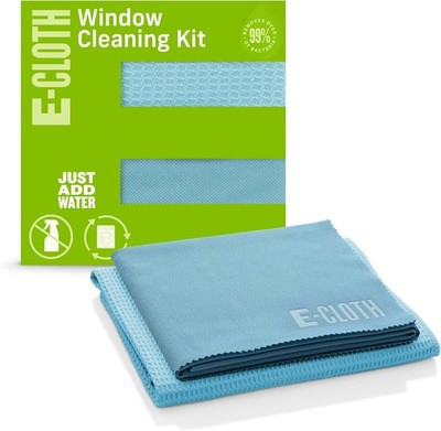 E-Cloth Window Cleaning Cloth - Eco Packaging - Glass Cleaning Cloth, Streak-Fre