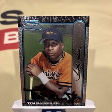 1999 Bowman Chrome TIM RAINES JR Baltimore Orioles Rookie Card Signed autograph