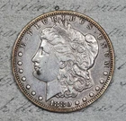 1880-CC Morgan Dollar Reverse 1878  8/7 Cleaned High VF Details #4FOG