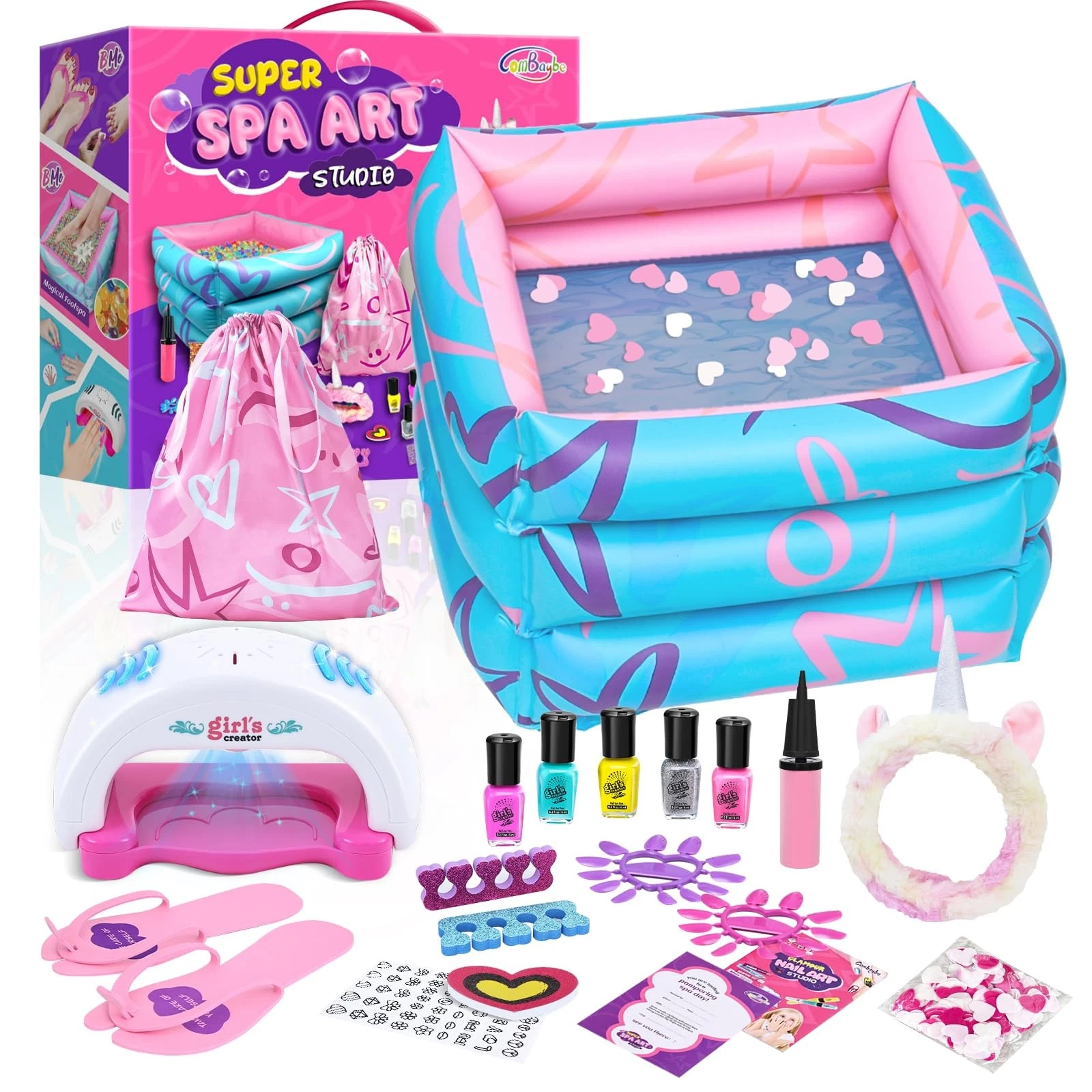 Spa Kit for Girls, Foot Spa Day Kit for Girls, Girl Stuff for Manicures Pedic...