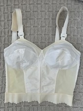 Vintage Exquisite Form Back Closure Ivory Size 38C Fully Bra Girdle Corset