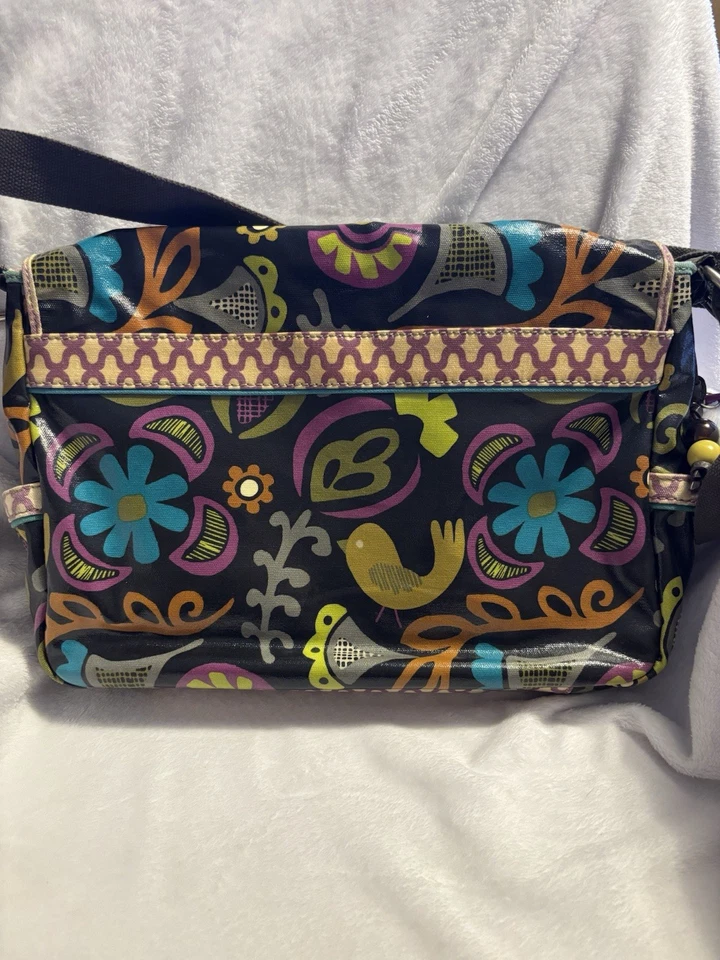 Bandolera bandolera floral multicolor Fossil Key para computadora portátil Foto 3 de 4