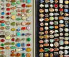 BULK VINTAGE !! Agate & More Gemstone Ring Lot 925 Sterling Silver Plated Rings