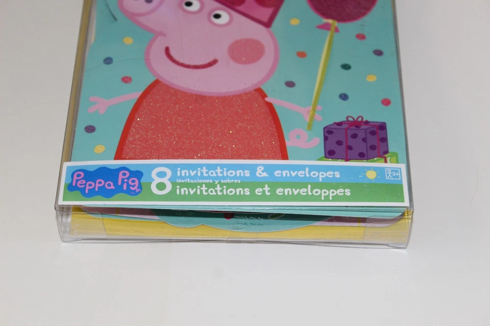 Peppa Pig “Come Party” Premium Invitaciones de Fiesta de Cumpleaños con Sobres 8CT Foto 3 de 4