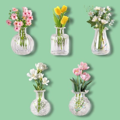 Cute Mini Vase Magnets for Fridge, Funny Decorative Magnets, 5 Pack | Tiny Plant