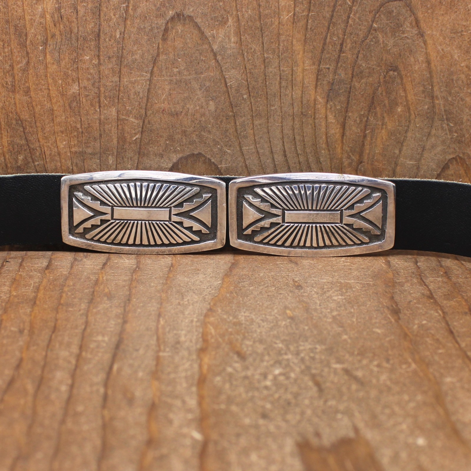 Rectangular Narrow Sterling Silver Concho Belt by… - image 6