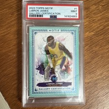 LEBRON JAMES 2023-24 TOPPS MOTIF GALLERY CERTIFICATION PSA 9 Q0902
