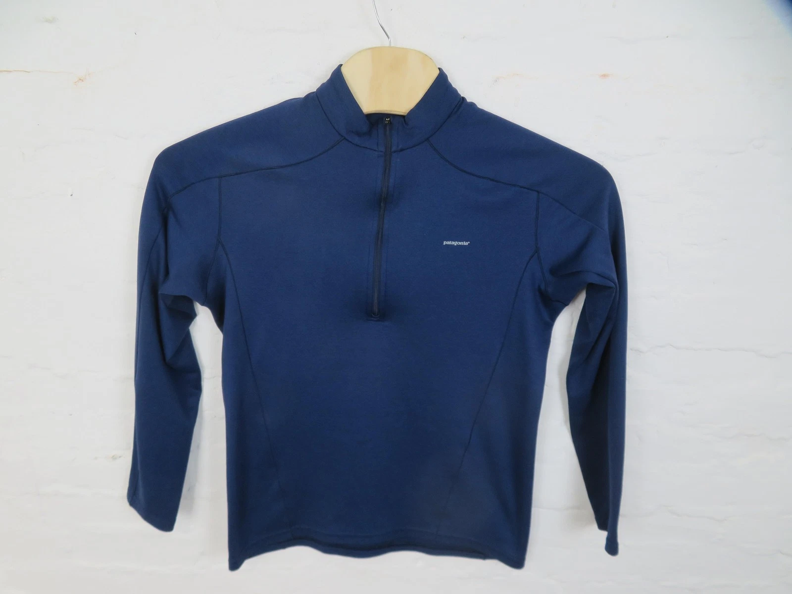 Patagonia Capilene 3 1/4 Zip Pullover Mens Medium Blue Base Layer Thermal Top