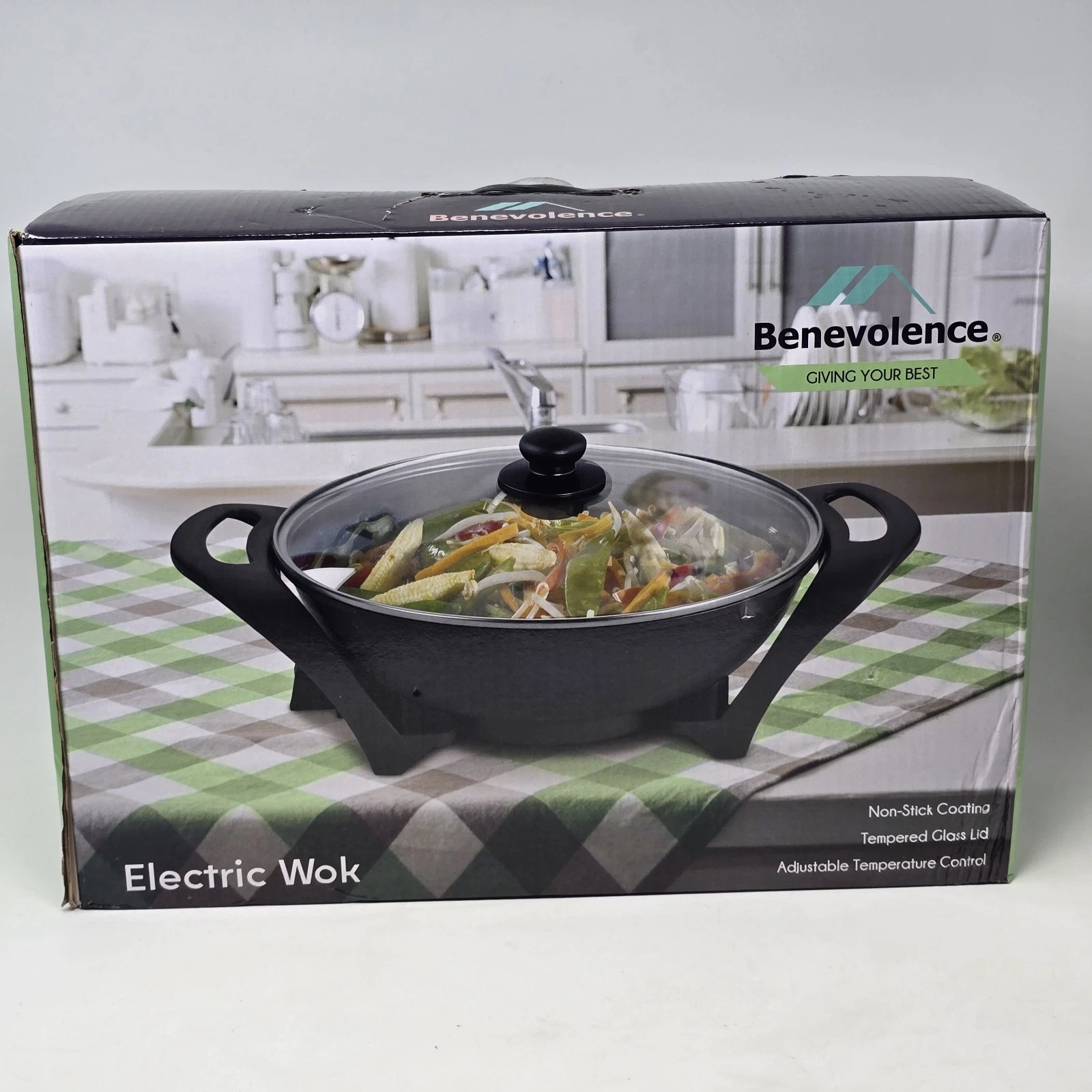 Benevolence Electric Wok Non-Stick Coating Tempured Glass Lid Cookware
Opens in a new window or tab