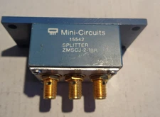 One Mini-Circuits ZMSCJ-2-1BR SMA RF Power Splitter
