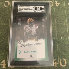 Ja’Marr Chase 2021 Panini Luminance Year One RPS Edition Green RC AutoSGC 10 GM 