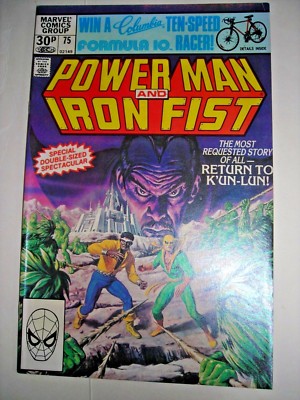 POWER MAN & IRON FIST 75 Marvel Comic NOV 1981 FN+ BOB LARKIN COVER GIANT 30P UK