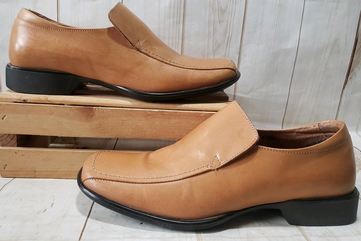 BOTTESINI Made in Italy Camel Tan Leather Slip-On Loafers  display picture 1