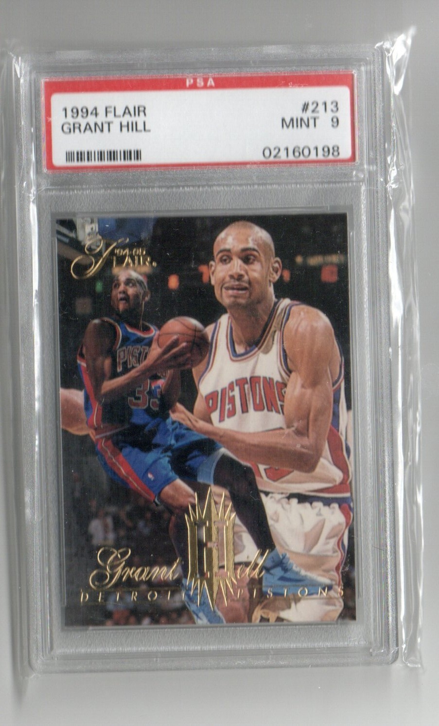 1994-95 Flair Grant Hill Rookie PSA 9 Mint Detroit Pistons ROOKIE RC #213